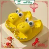 Dép khủng long quai ngang siêu cute màu xanh dương size 33-3